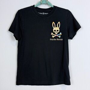 Psycho Bunny Black Graphic Tee Logo XXS